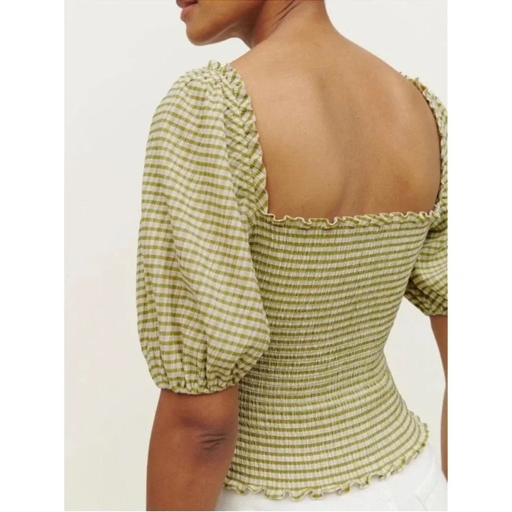 Reformation smocked top